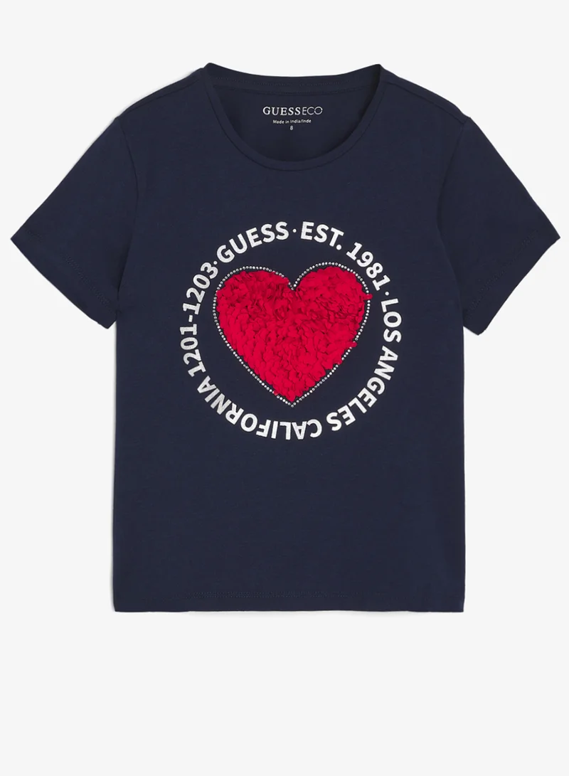 GUESS Youth Graphic Crew Neck T-Shirt